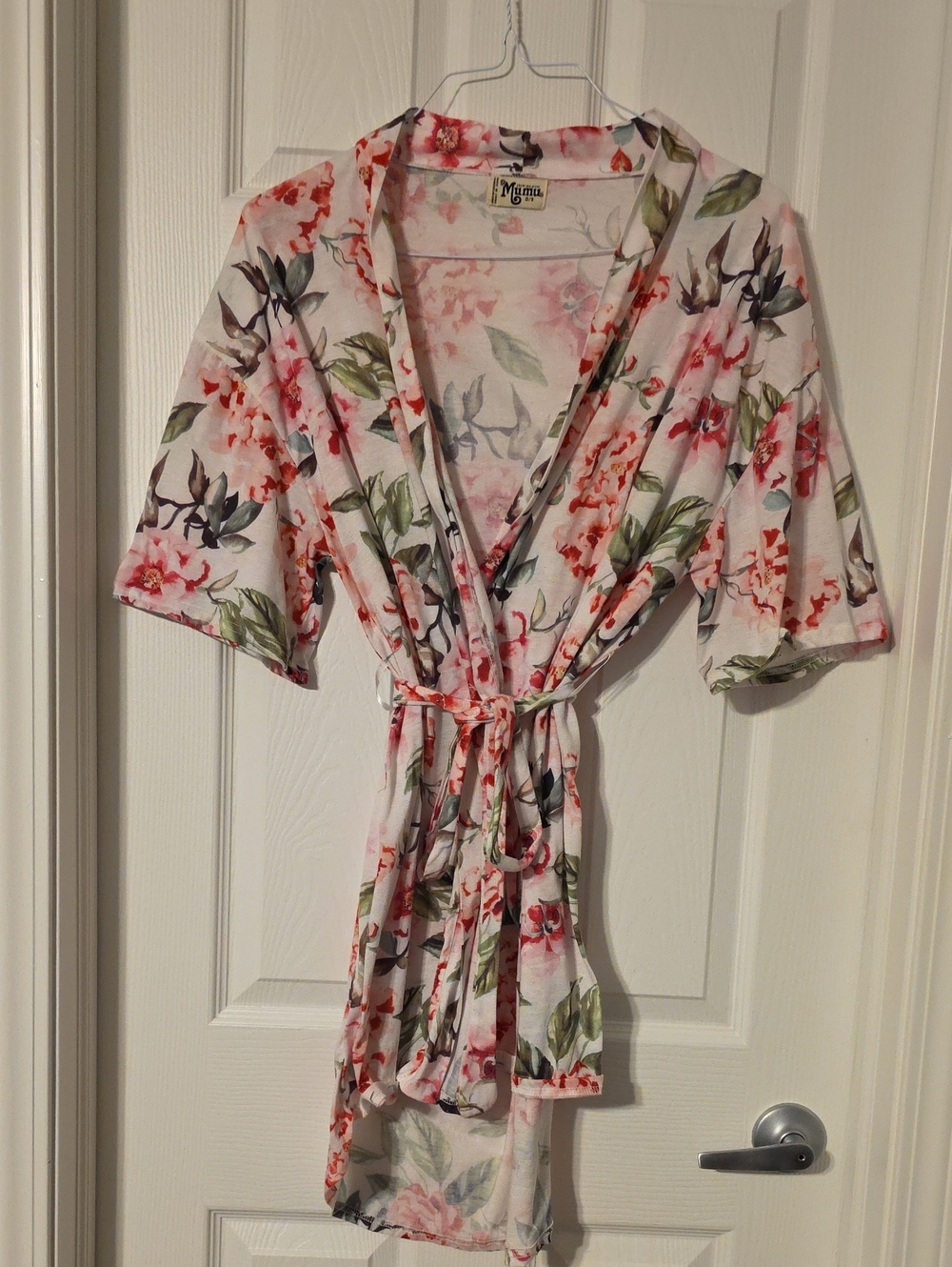 Show Me Your MuMu Pink Floral Tie-Waist Kimono